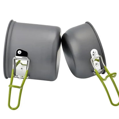 Portable 1-2 Person Camping Cookware Set with Utensils