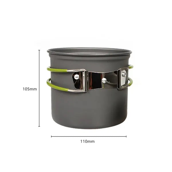 Portable 1-2 Person Camping Cookware Set with Utensils