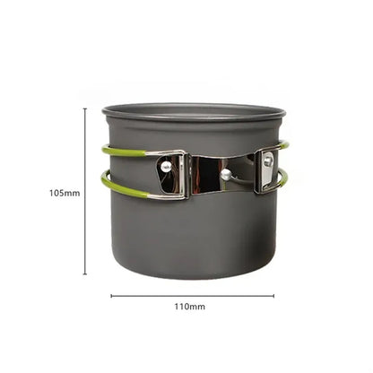 Portable 1-2 Person Camping Cookware Set with Utensils