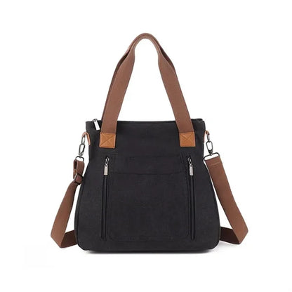 Stylish Large Canvas Tote Crossbody Bag
