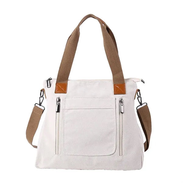 Stylish Large Canvas Tote Crossbody Bag