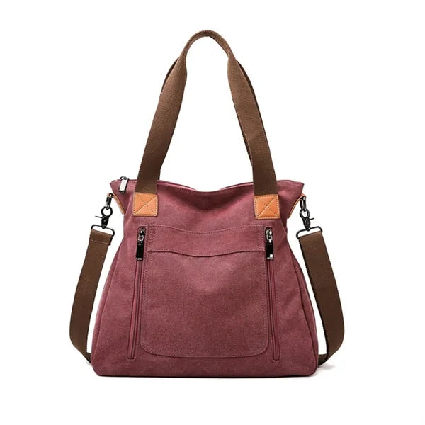 Stylish Large Canvas Tote Crossbody Bag
