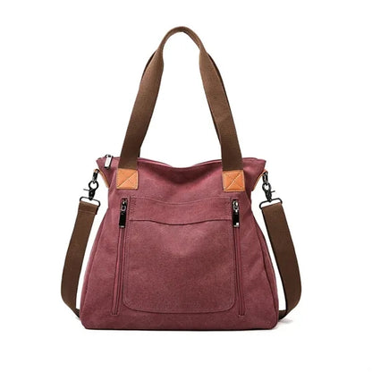 Stylish Large Canvas Tote Crossbody Bag
