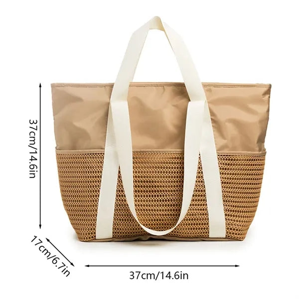 Large Capacity Waterproof Mesh Beach Tote Bag