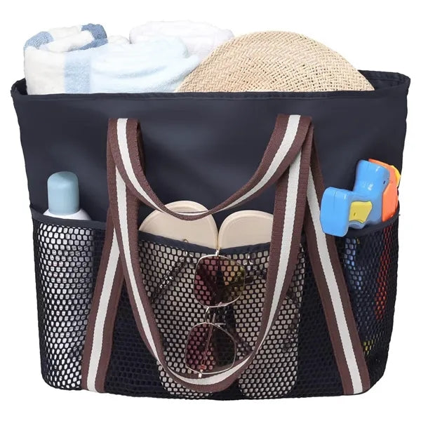Large Capacity Waterproof Mesh Beach Tote Bag