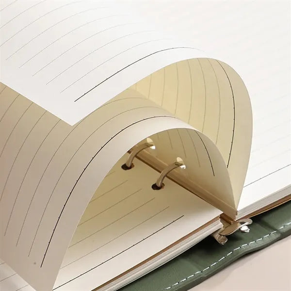 A5 Business Notebook With Detachable Metal Binder Clip