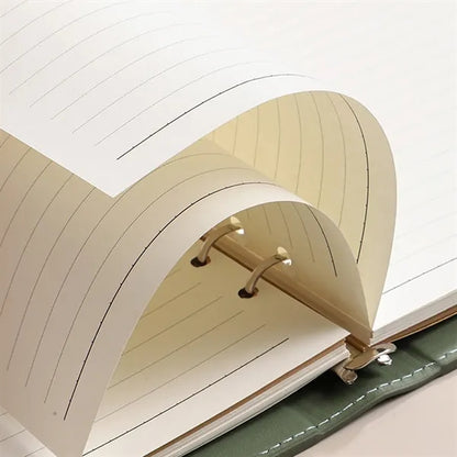 A5 Business Notebook With Detachable Metal Binder Clip