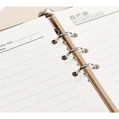 A5 Business Notebook With Detachable Metal Binder Clip