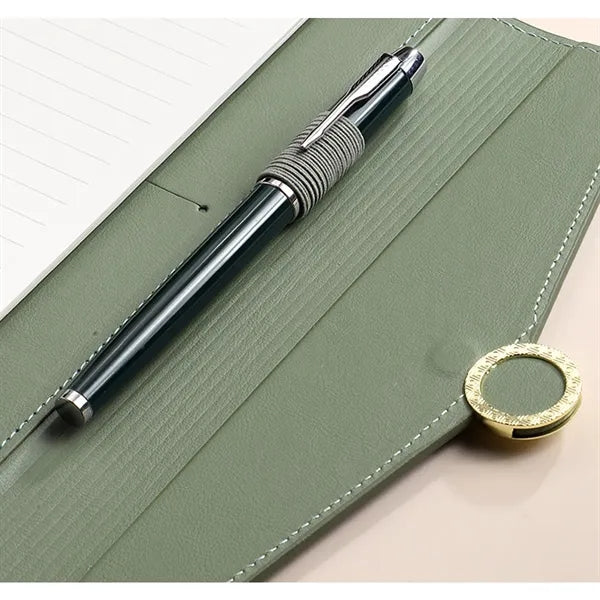 A5 Business Notebook With Detachable Metal Binder Clip