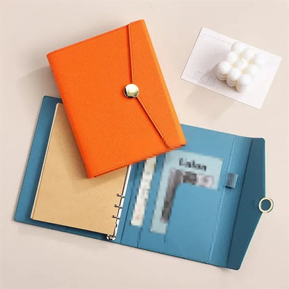 A5 Business Notebook With Detachable Metal Binder Clip