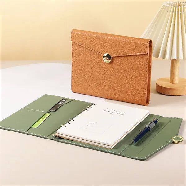 A5 Business Notebook With Detachable Metal Binder Clip