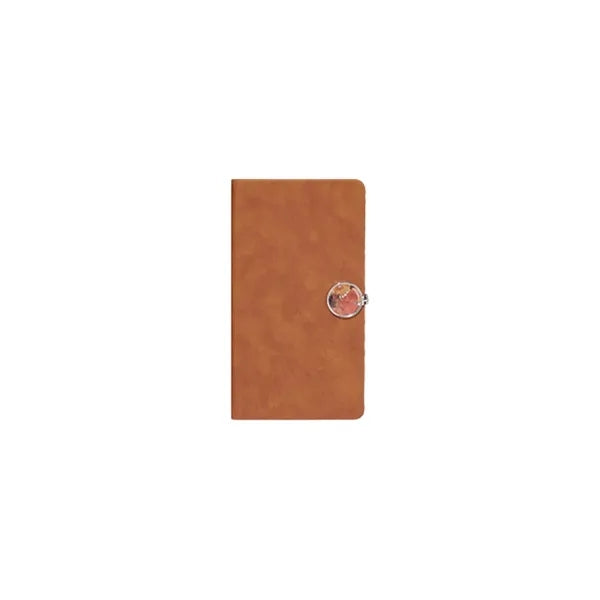 Durable A6 Gold Stamping Notebook with Plastic Buckle