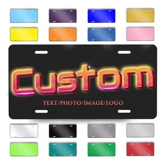 Full Color 0.24'' Universal License Plate Frame Insert