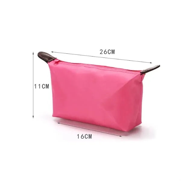 Foldable Travel Pouch with Zipper and Strap