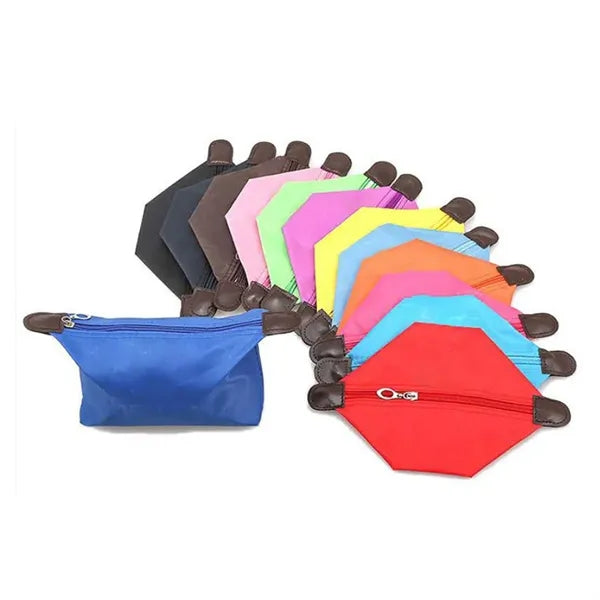 Foldable Travel Pouch with Zipper and Strap