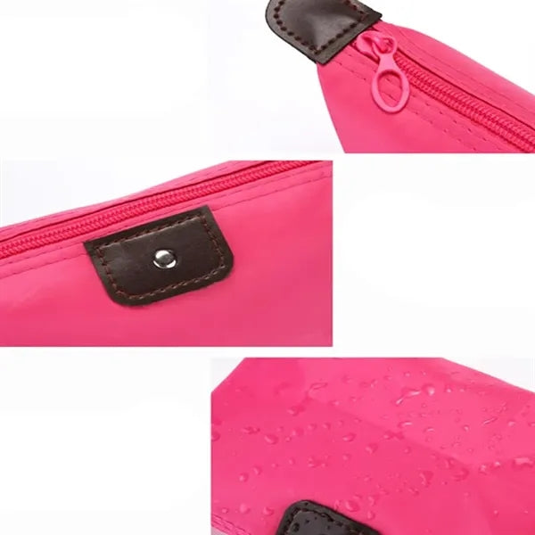 Foldable Travel Pouch with Zipper and Strap