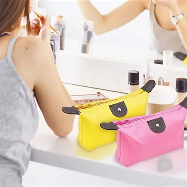 Foldable Travel Pouch with Zipper and Strap