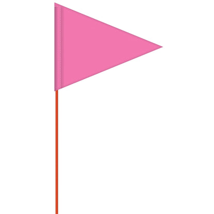 Solid Color Pennant Field Flag with Orange Staff