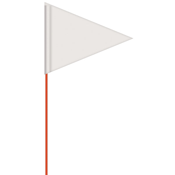 Solid Color Pennant Field Flag with Orange Staff