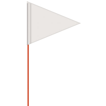 Solid Color Pennant Field Flag with Orange Staff