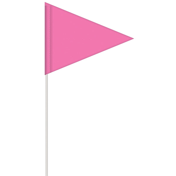 Solid Color Pennant Field Flag with White Staff