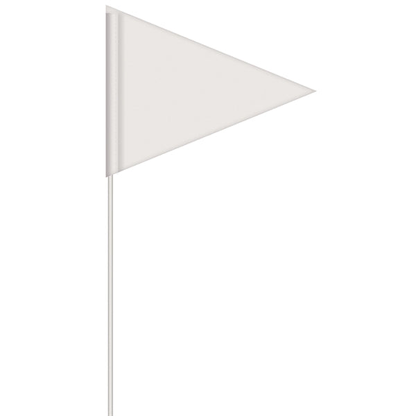 Solid Color Pennant Field Flag with White Staff