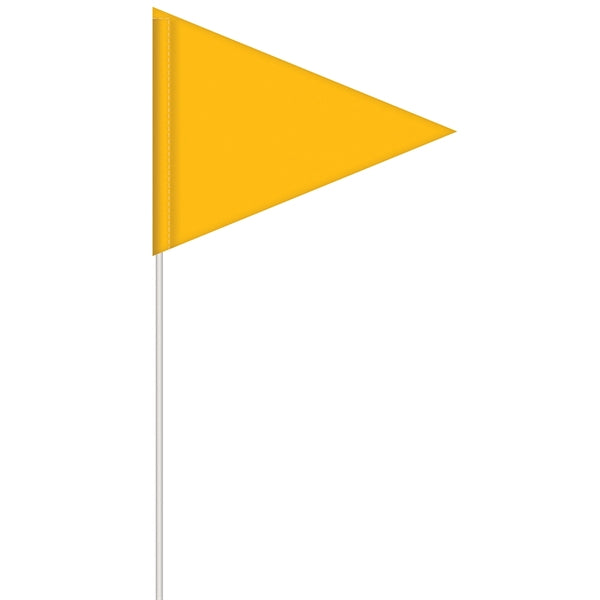 Solid Color Pennant Field Flag with White Staff
