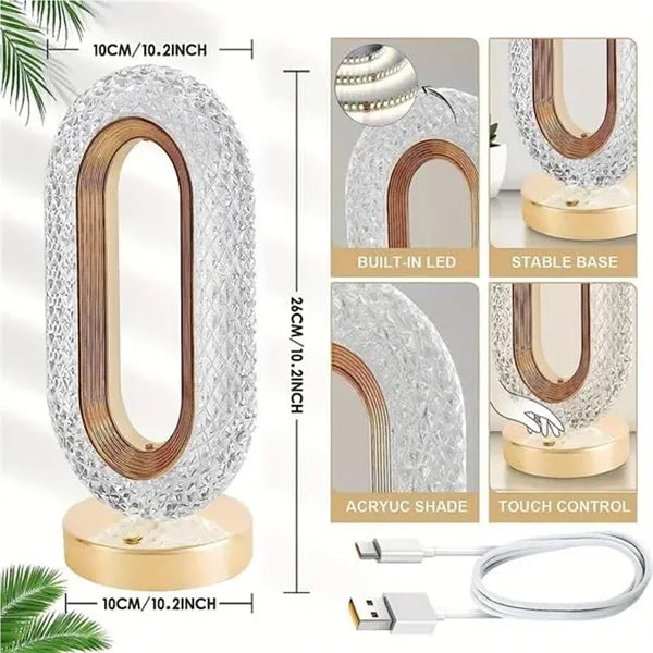 Diamond LED Crystal Table Lamp