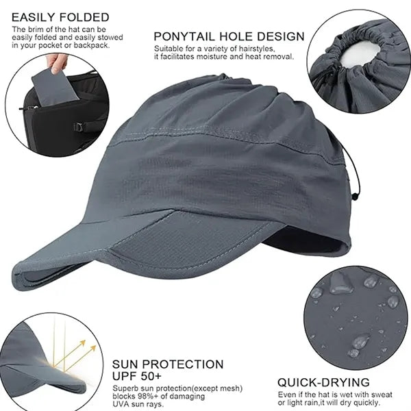 Foldable Quick Dry Summer Sport Visor Hat
