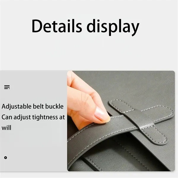 Faux Leather Document Bag With Handle For Office And Events