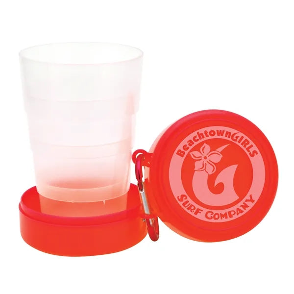Pop Up 6- oz Collapsible Cup with Carabiner