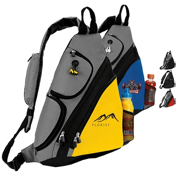 Premium Sporty Sling Crossbody Backpack w/ Earphone Outlet