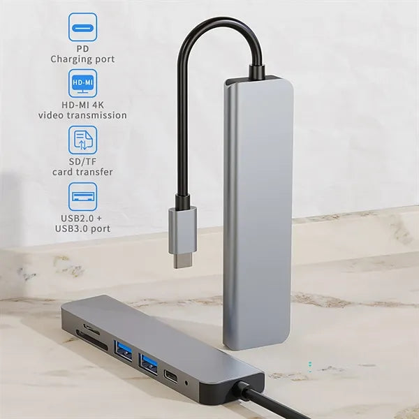 6-in-1 USB-C Hub Docking Station