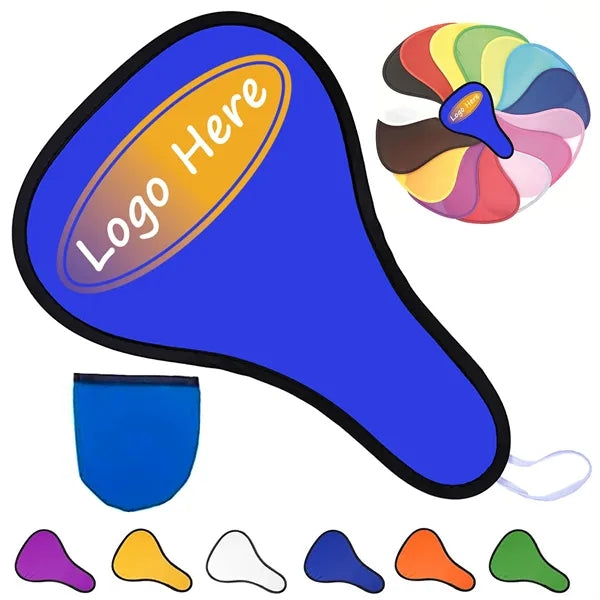 Collapsible Foldable Polyester Fans With Pouch