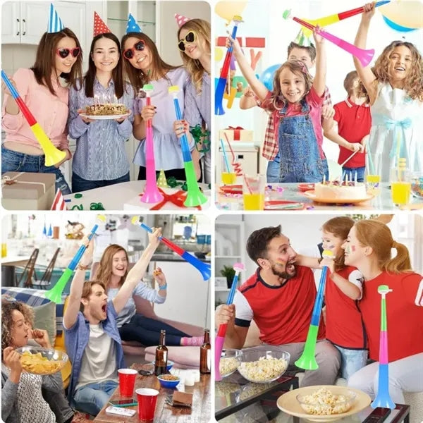 Collapsible Plastic Trumpet Noisemaker Stadium Horns