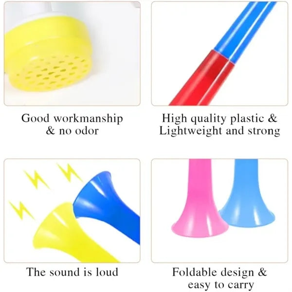 Collapsible Plastic Trumpet Noisemaker Stadium Horns