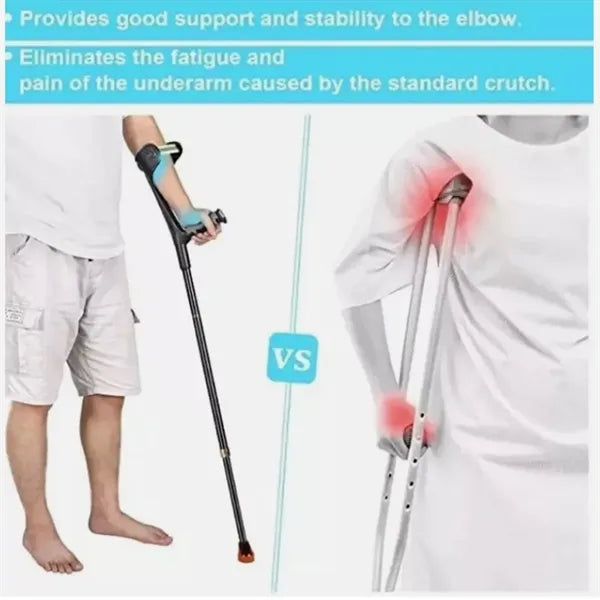 Durable Adjustable Retractable Foldable Adult Forearm Crutch