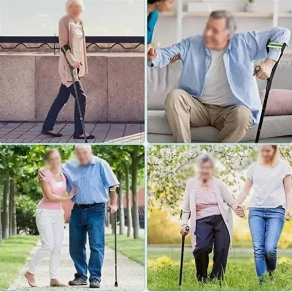 Durable Adjustable Retractable Foldable Adult Forearm Crutch