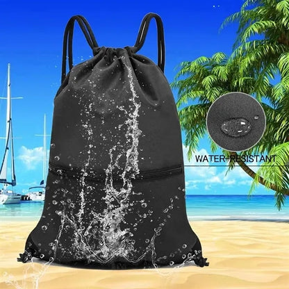 Waterproof lightweight large sport drawstring backpack