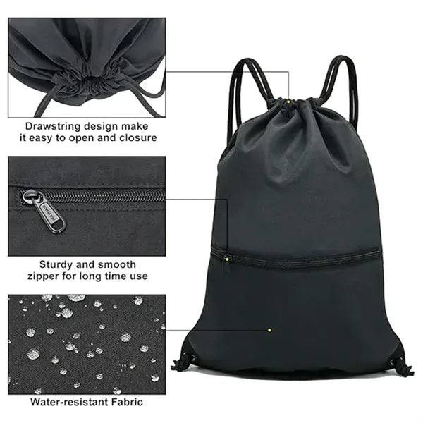 Waterproof lightweight large sport drawstring backpack
