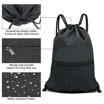 Waterproof lightweight large sport drawstring backpack