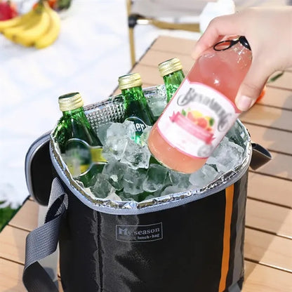 Large capacity portable outdoor picnic insulated lunch bag