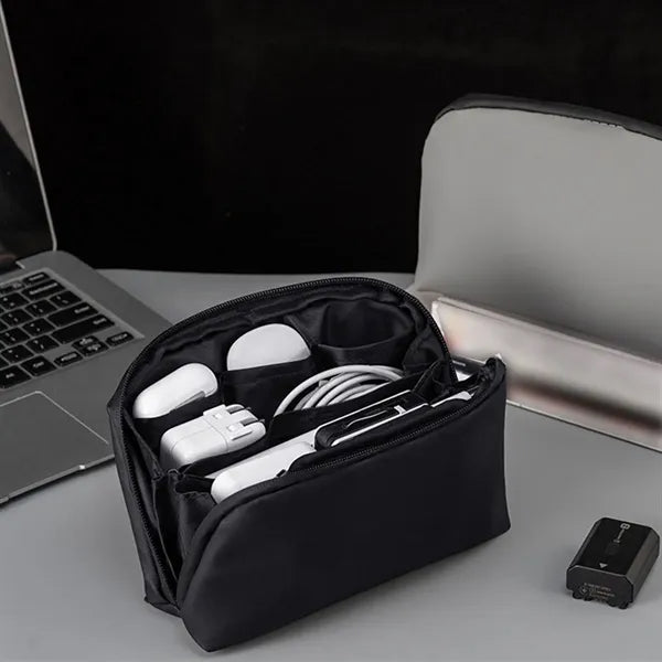 Electronic accessories carry case cable organizer pouch