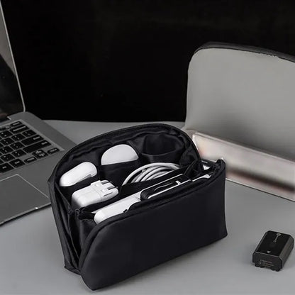 Electronic accessories carry case cable organizer pouch