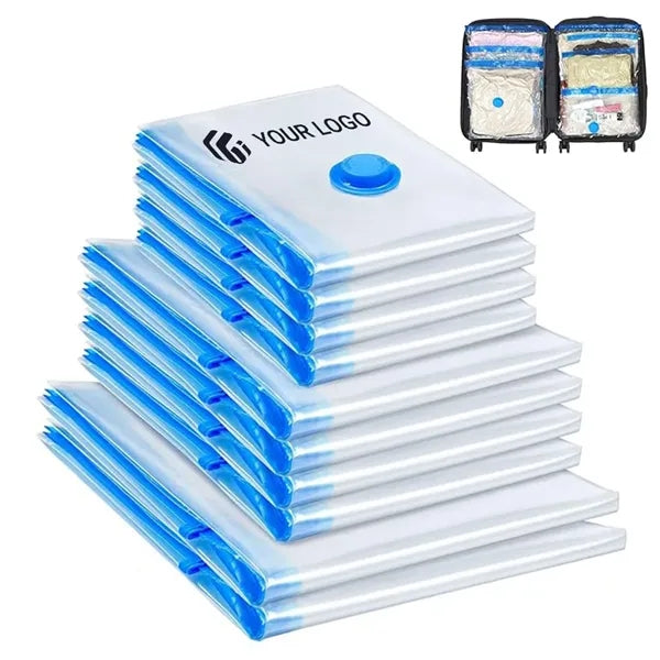 Travel space saver clothing blankets vacuum storage bags
