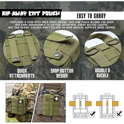 Tactical First Aid Pouch Molle Survival Medical Bag