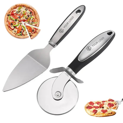 Kitchen party stainless steel pie server pizza wheel cutter