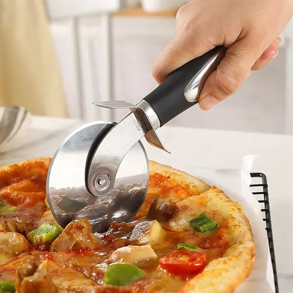 Kitchen party stainless steel pie server pizza wheel cutter