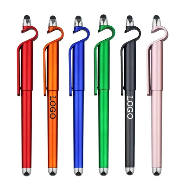 Multipurpose Ballpoint Touch Screen Pen With Phone Holder