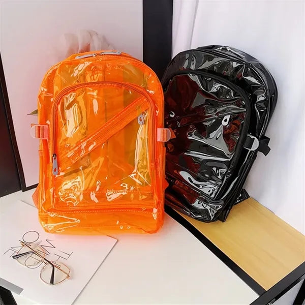 Large Capacity Student Schoolbag Transparent Backpack